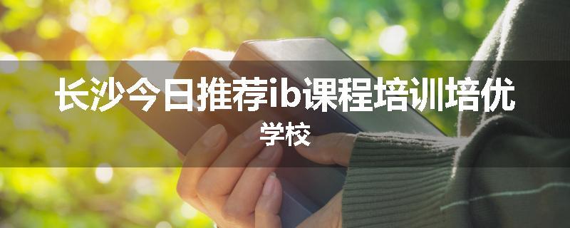 长沙今日推荐ib课程培训培优学校