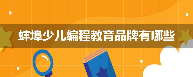 蚌埠少儿编程教育品牌有哪些