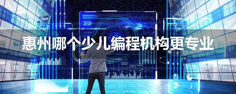 惠州哪个少儿编程机构更专业