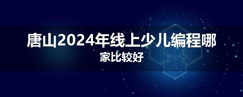 唐山2024年线上少儿编程哪家比较好