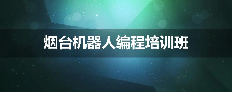 烟台机器人编程培训班