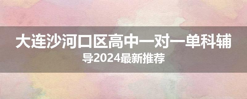 大连沙河口区高中一对一单科辅导2024最新推荐