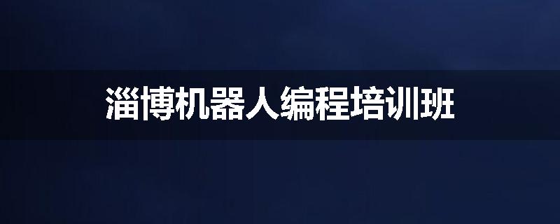 淄博机器人编程培训班