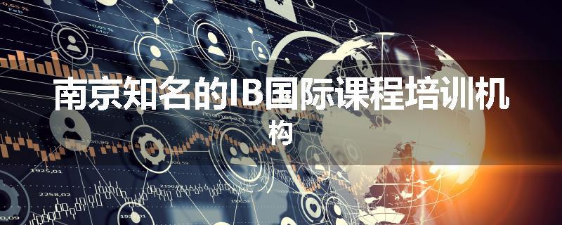 南京知名的IB国际课程培训机构