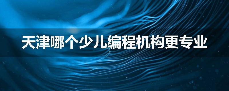 天津哪个少儿编程机构更专业