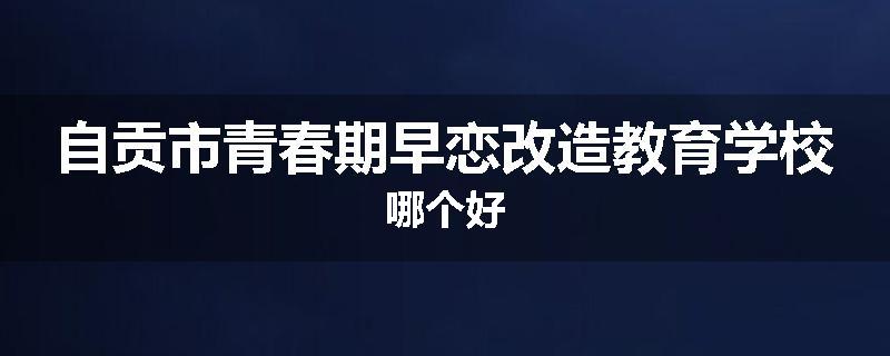 自贡市青春期早恋改造教育学校哪个好