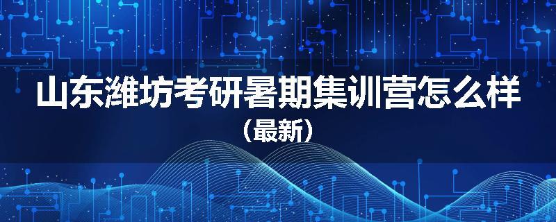 山东潍坊考研暑期集训营怎么样（最新）