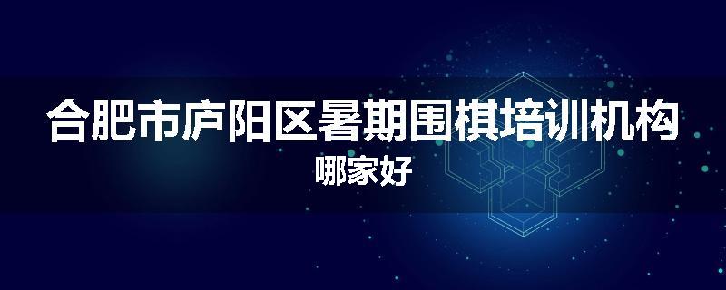合肥市庐阳区暑期围棋培训机构哪家好