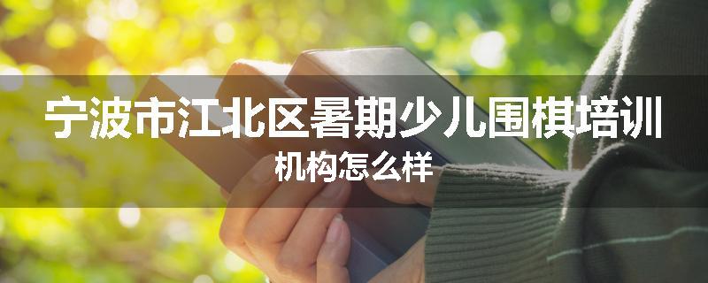宁波市江北区暑期少儿围棋培训机构怎么样