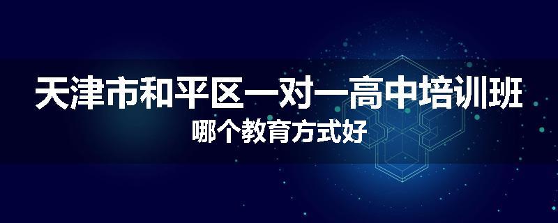 天津市和平区一对一高中培训班哪个教育方式好