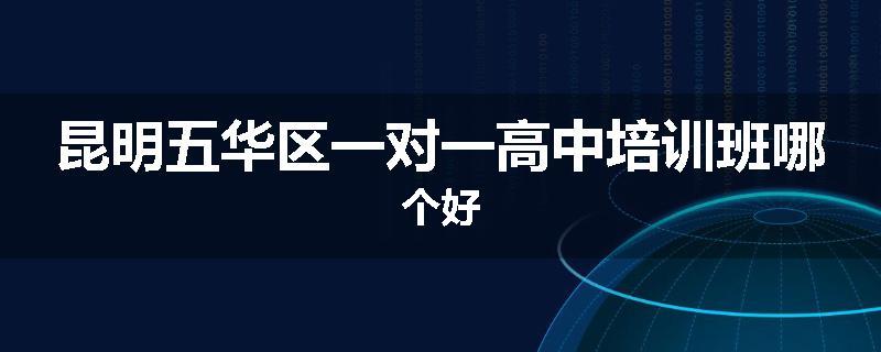 昆明五华区一对一高中培训班哪个好
