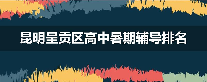昆明呈贡区高中暑期辅导排名