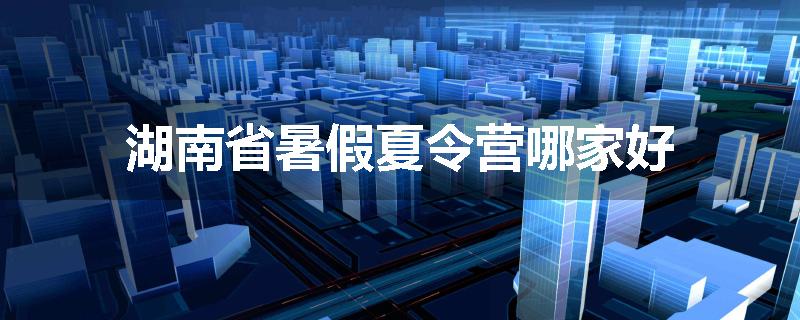 湖南省暑假夏令营哪家好