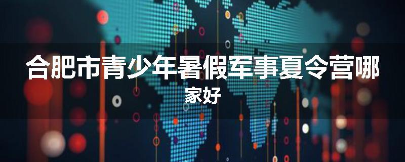 合肥市青少年暑假军事夏令营哪家好