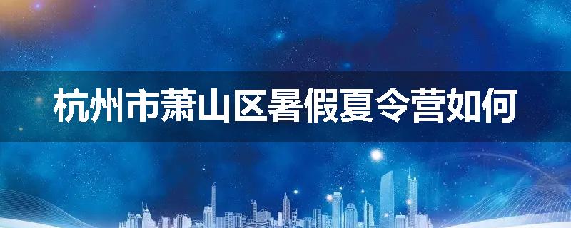 杭州市萧山区暑假夏令营如何