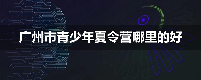 广州市青少年夏令营哪里的好