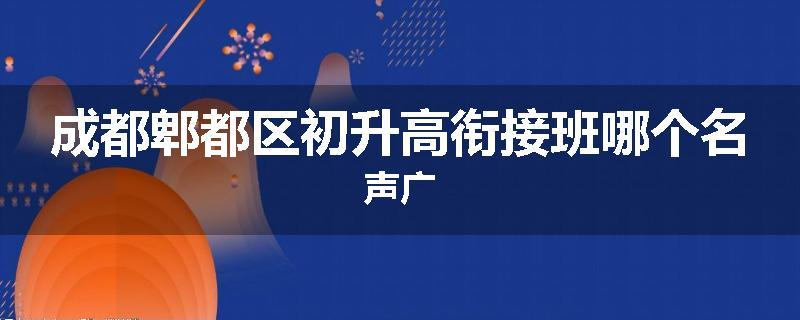 成都郫都区初升高衔接班哪个名声广