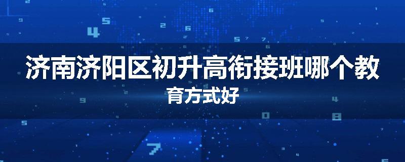 济南济阳区初升高衔接班哪个教育方式好