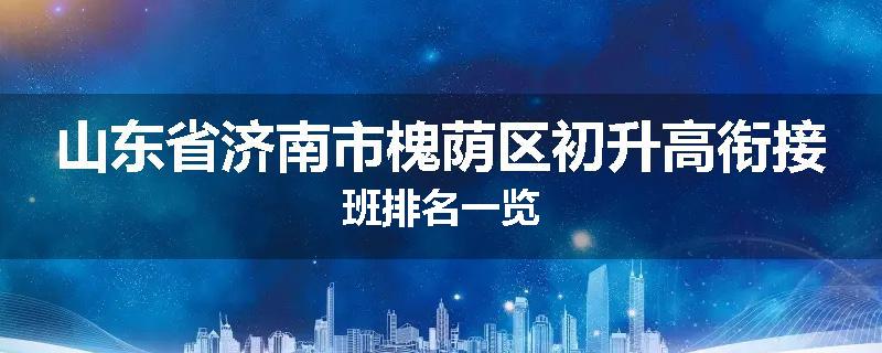 山东省济南市槐荫区初升高衔接班排名一览