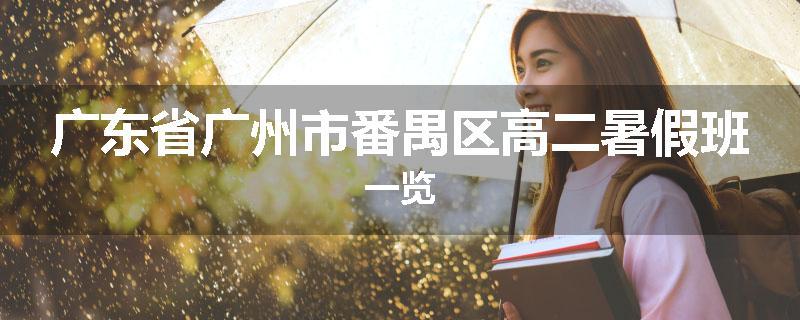广东省广州市番禺区高二暑假班一览
