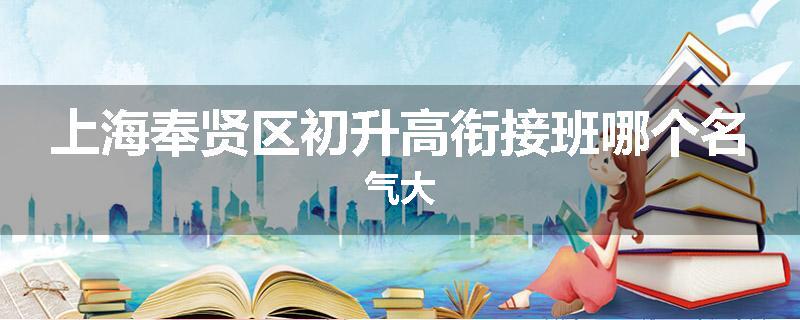 上海奉贤区初升高衔接班哪个名气大