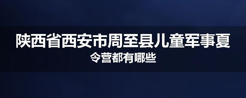 陕西省西安市周至县儿童军事夏令营都有哪些