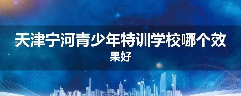 天津宁河青少年特训学校哪个效果好