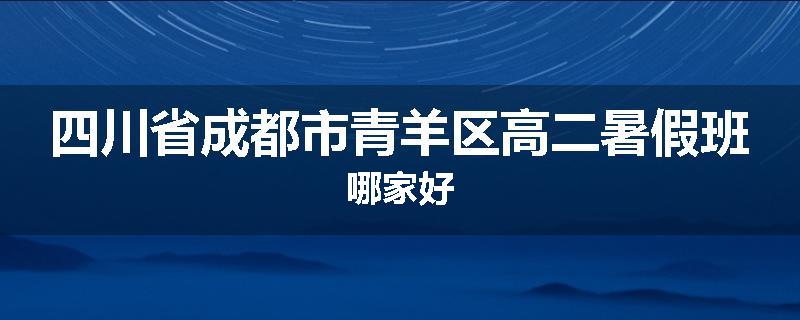 四川省成都市青羊区高二暑假班哪家好