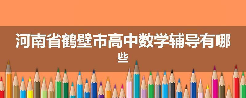 河南省鹤壁市高中数学辅导有哪些