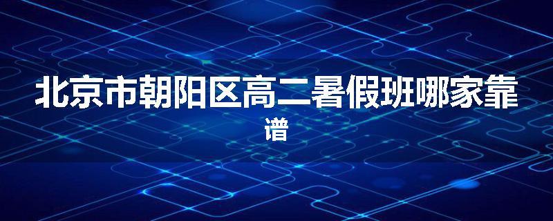 北京市朝阳区高二暑假班哪家靠谱