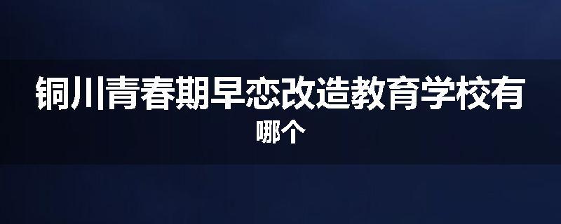 铜川青春期早恋改造教育学校有哪个