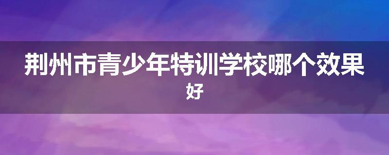 荆州市青少年特训学校哪个效果好