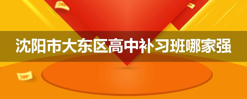 沈阳市大东区高中补习班哪家强