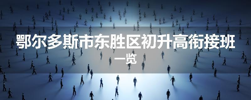 鄂尔多斯市东胜区初升高衔接班一览
