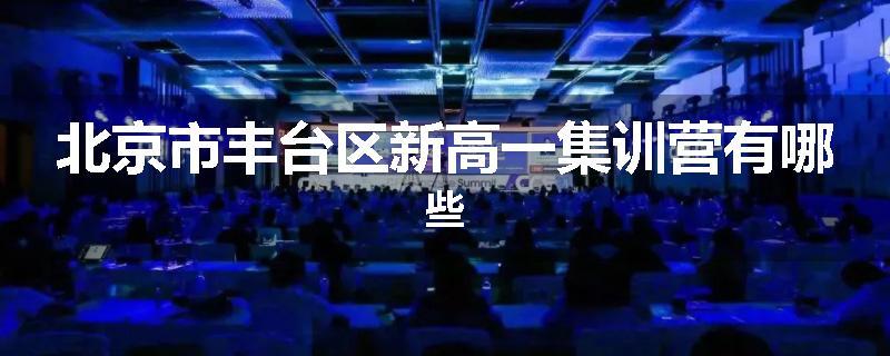 北京市丰台区新高一集训营有哪些