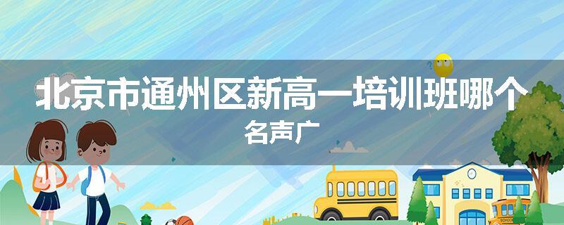 北京市通州区新高一培训班哪个名声广
