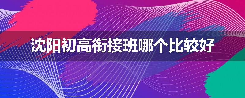 沈阳初高衔接班哪个比较好