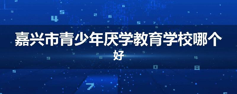嘉兴市青少年厌学教育学校哪个好