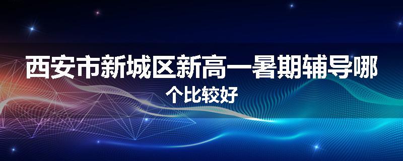 西安市新城区新高一暑期辅导哪个比较好
