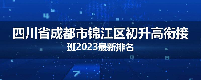四川省成都市锦江区初升高衔接班2023最新排名