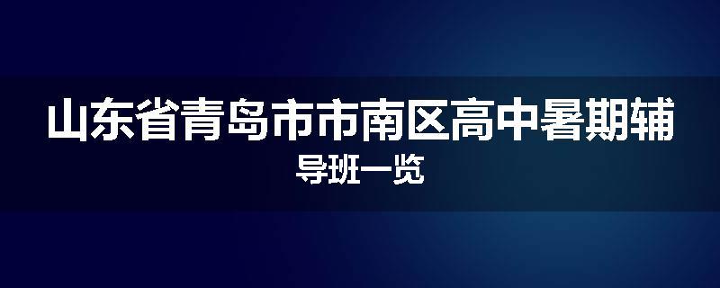山东省青岛市市南区高中暑期辅导班一览
