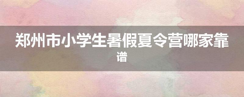 郑州市小学生暑假夏令营哪家靠谱