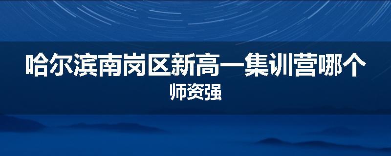 哈尔滨南岗区新高一集训营哪个师资强