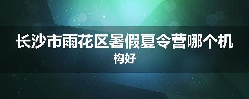 长沙市雨花区暑假夏令营哪个机构好