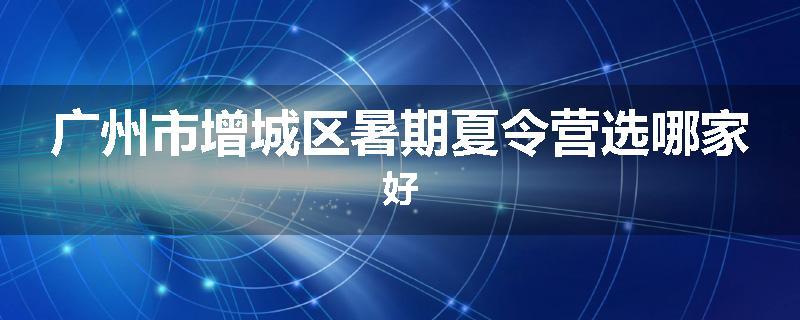 广州市增城区暑期夏令营选哪家好