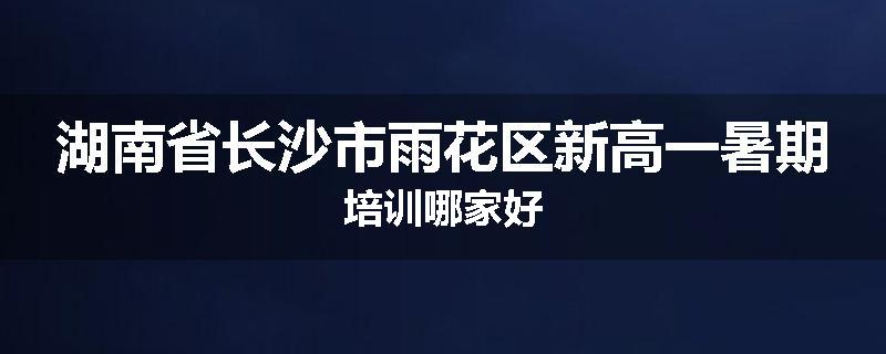 湖南省长沙市雨花区新高一暑期培训哪家好