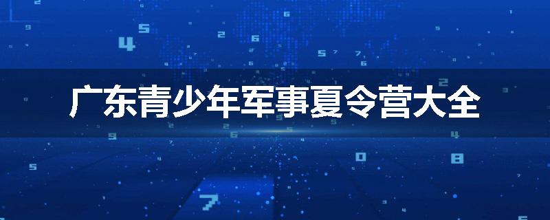 广东青少年军事夏令营大全