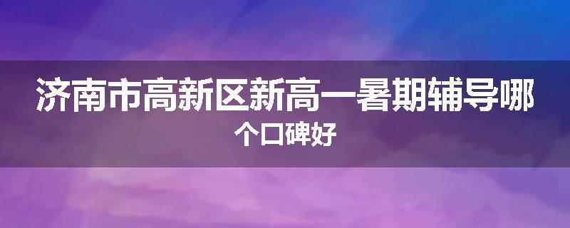 济南市高新区新高一暑期辅导哪个口碑好
