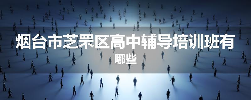 烟台市芝罘区高中辅导培训班有哪些