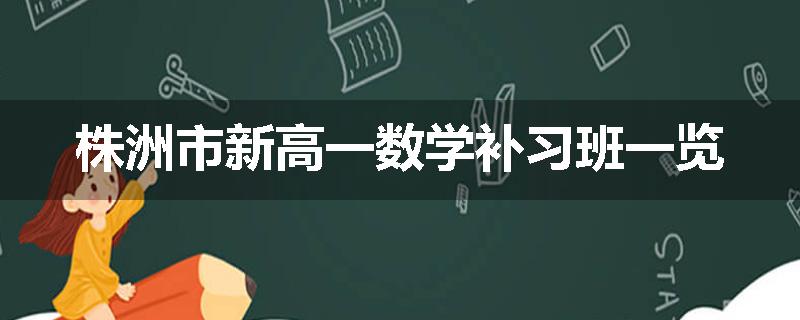 株洲市新高一数学补习班一览